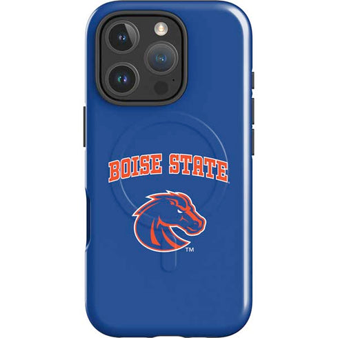 Boise State University Collegiate Text iPhone 16 Pro Magsafe Impact Case